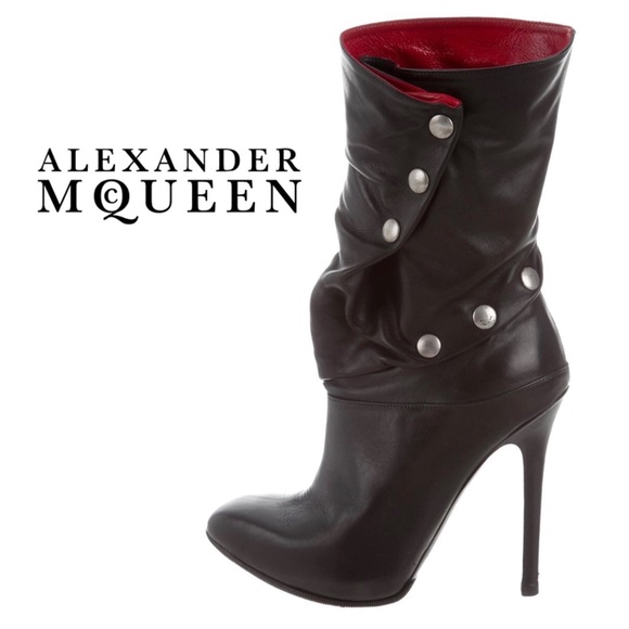 Alexander McQueen Shoes - ❌SOLD❌ Alexander McQueen Leather Snap Boots